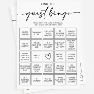 Find the Guest Bingo Game (30 Count)